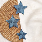 1989 Blue Star Embroidery Patches 3pcs