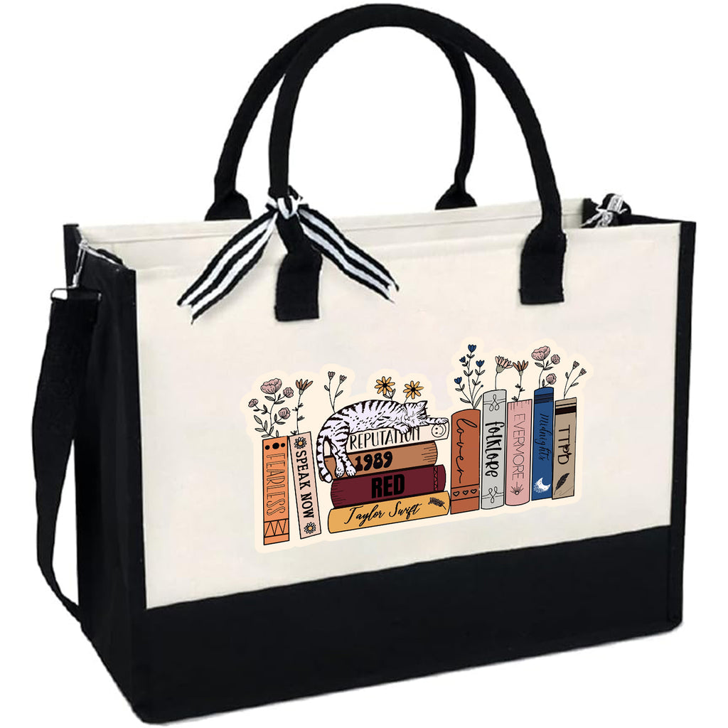 Album Books with Cat Tote Bag - Multi-Functional Large Capacity