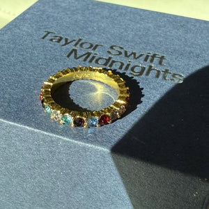 Bejeweled Rainbow Crystal Ring Midnights Era