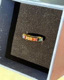 Bejeweled Rainbow Crystal Ring Midnights Era