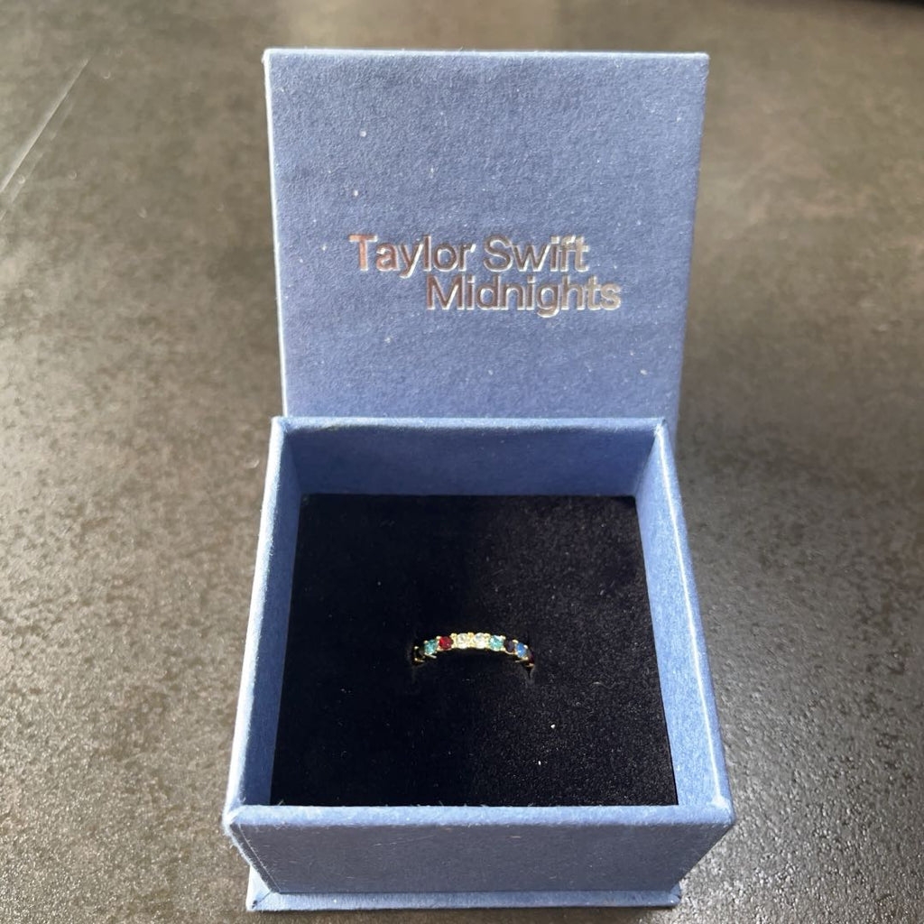 Bejeweled Rainbow Crystal Ring Midnights Era