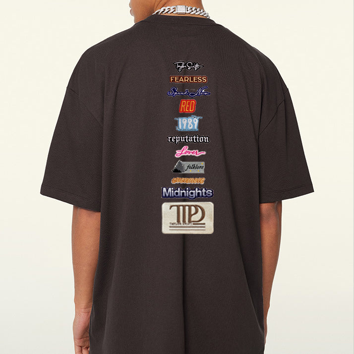 Eras Tour Embroidery Multicolor T-shirt  - Wear Your Fandom Story