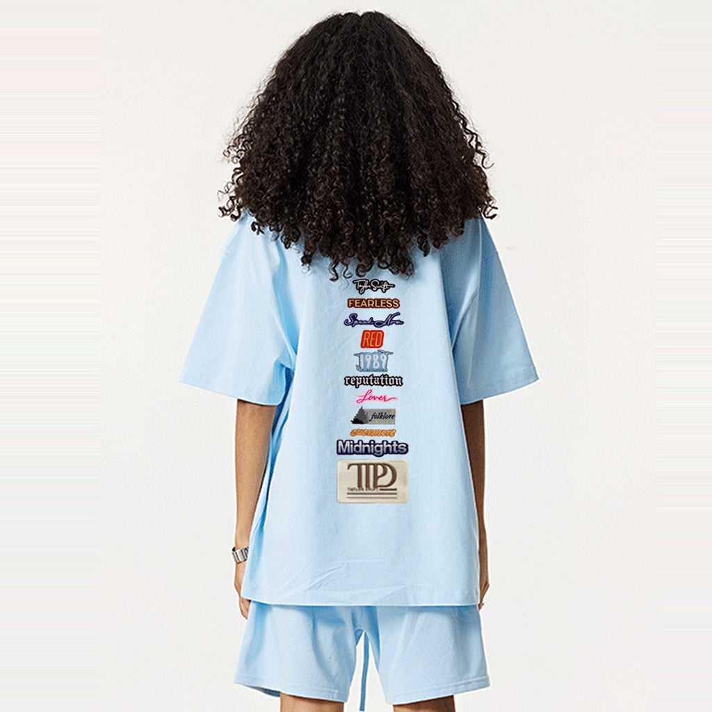 Eras Tour Embroidery Multicolor T-shirt  - Wear Your Fandom Story
