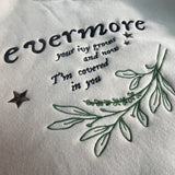 Ivy Embroidery Evermore Inspired Oversize Sweatshirt