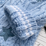 Blue Stars 1989 Knitting Kids Cardigan