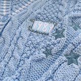 Blue Stars 1989 Knitting Kids Cardigan