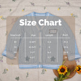 Blue Stars 1989 Knitting Kids Cardigan