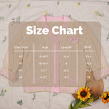 Pink Stars Knitting Kids Cardigan