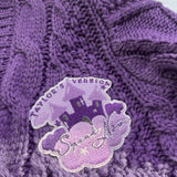 Speak Now Stars Knitting Kids Purple Cardigan
