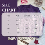 Speak Now Stars Knitting Kids Purple Cardigan