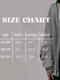 Green Star TS Embroidery Knitting Gray Cardigan