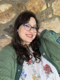 Green Butterfly Debut Embroidery Knitting Cardigan