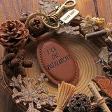 Leather Fuck The Patriarchy Keychain