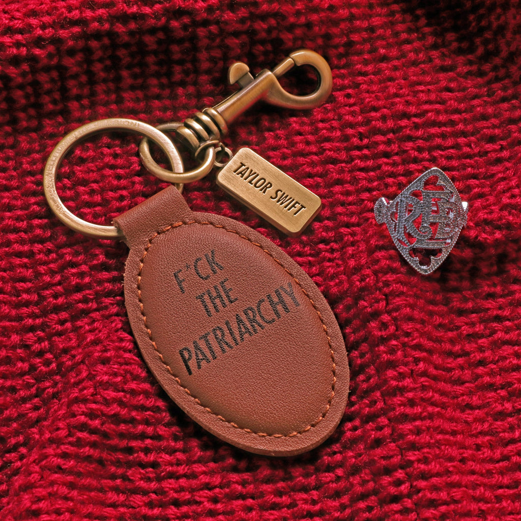 Leather Fuck The Patriarchy Keychain
