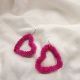 Pink Heart Shaped Earrings