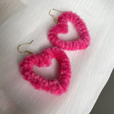 Pink Heart Shaped Earrings
