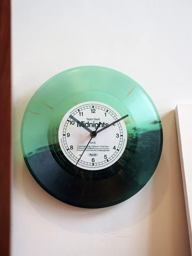 Midnights Vinyl Clock Room Ornaments 12*12 inches