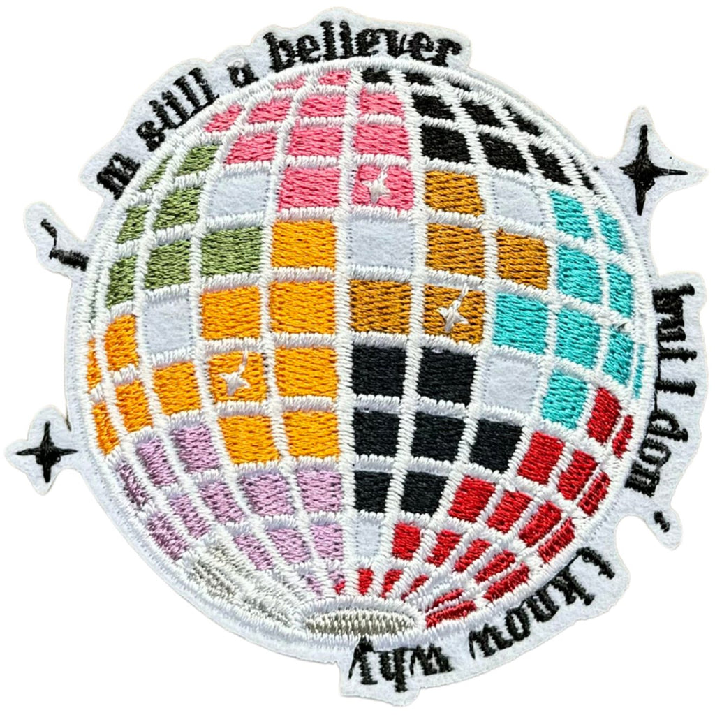 Mirrorball Inspried Embroidery Patch