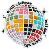 Mirrorball Inspried Embroidery Patch