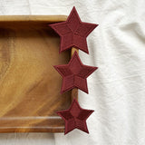 RED Star Embroidery Patch 3pcs