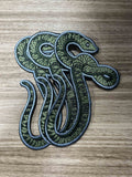 Green Snake Embroidery Patch