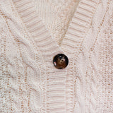 Red Star TS Embroidery Knitting White Cardigan
