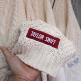 Red Star TS Embroidery Knitting White Cardigan