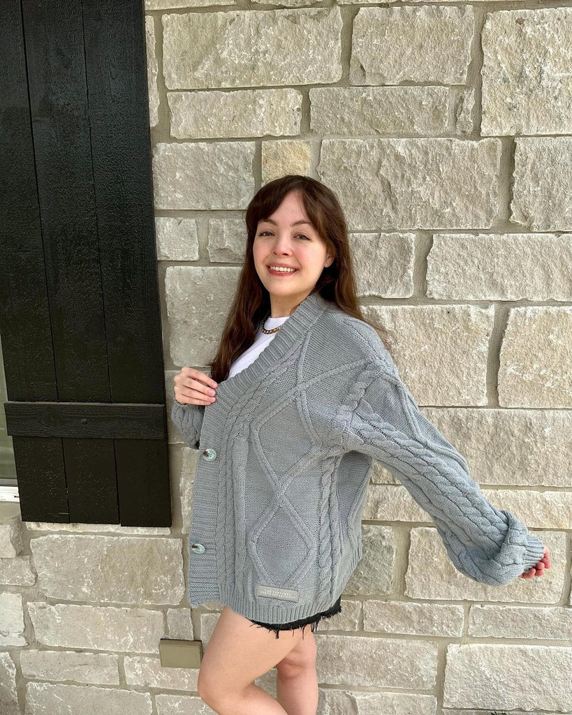 Gray Knitting Original Cardigan