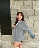 Gray Knitting Original Cardigan