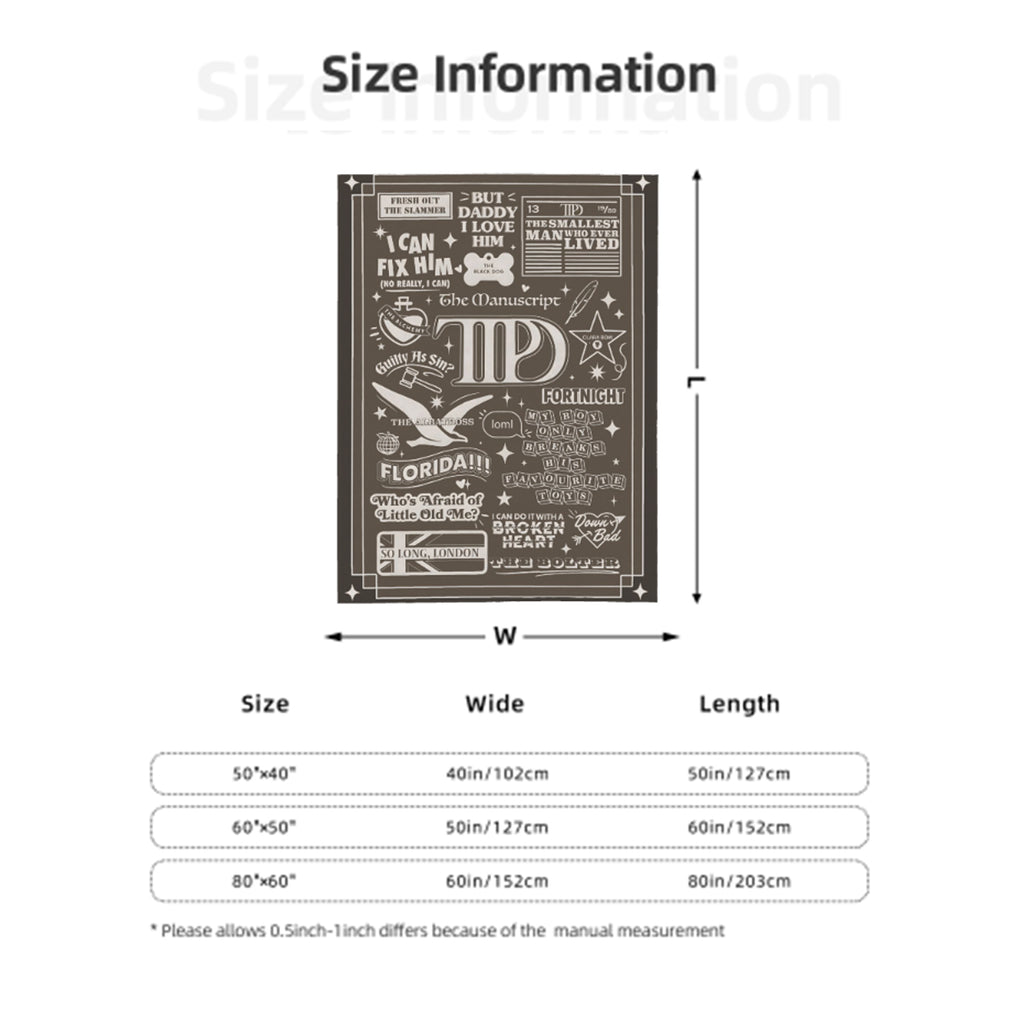 TTPD Album Inspired Blanket