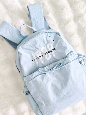 1989 Embroidered Blue Backpack
