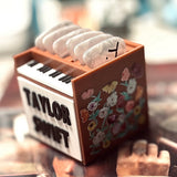 Taylor-Inspired Piano Pick Holder – 3D Printed Display with Floral Era Detail
