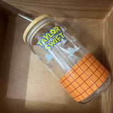 TS Checkered Glass Cup