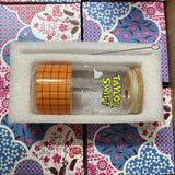 TS Checkered Glass Cup
