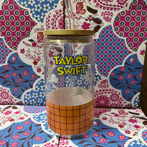 TS Checkered Glass Cup