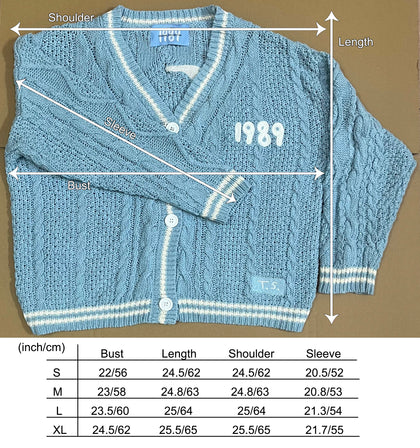 Seagull Knitting Blue Original Cardigan