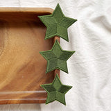 Green Star Embroidery Patch 3pcs