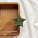 Green Star Embroidery Patch 3pcs
