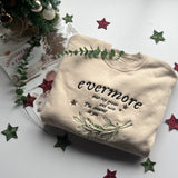 Ivy Embroidery Evermore Inspired Oversize Sweatshirt