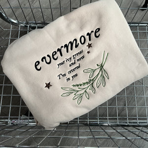 Ivy Embroidery Evermore Inspired Oversize Sweatshirt