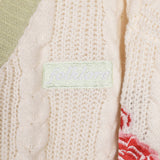 Flower Ivy Evermore Embroidery Knitting White Cardigan