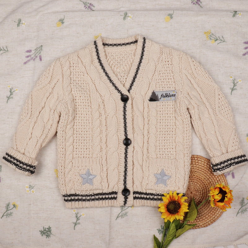 Silver Star Knitting Kids Cream Cardigan