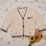 Silver Star Knitting Kids Cream Cardigan
