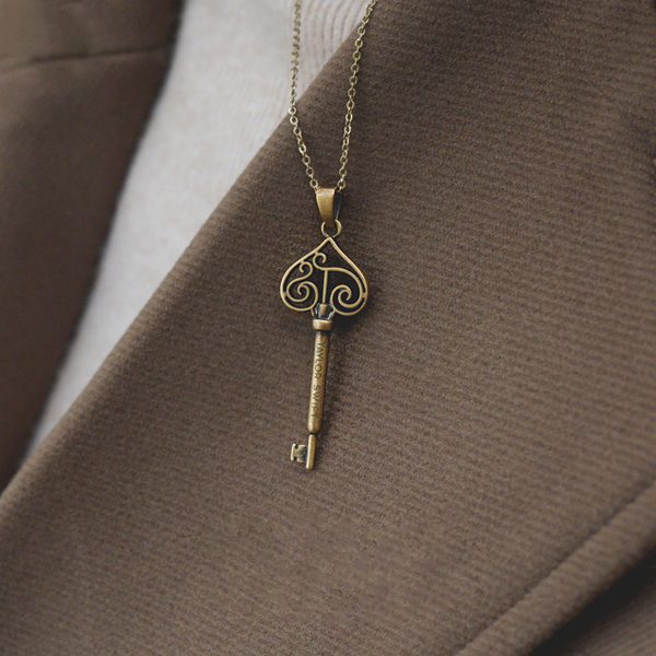 Key Inspired Bronze Necklace (with Box)