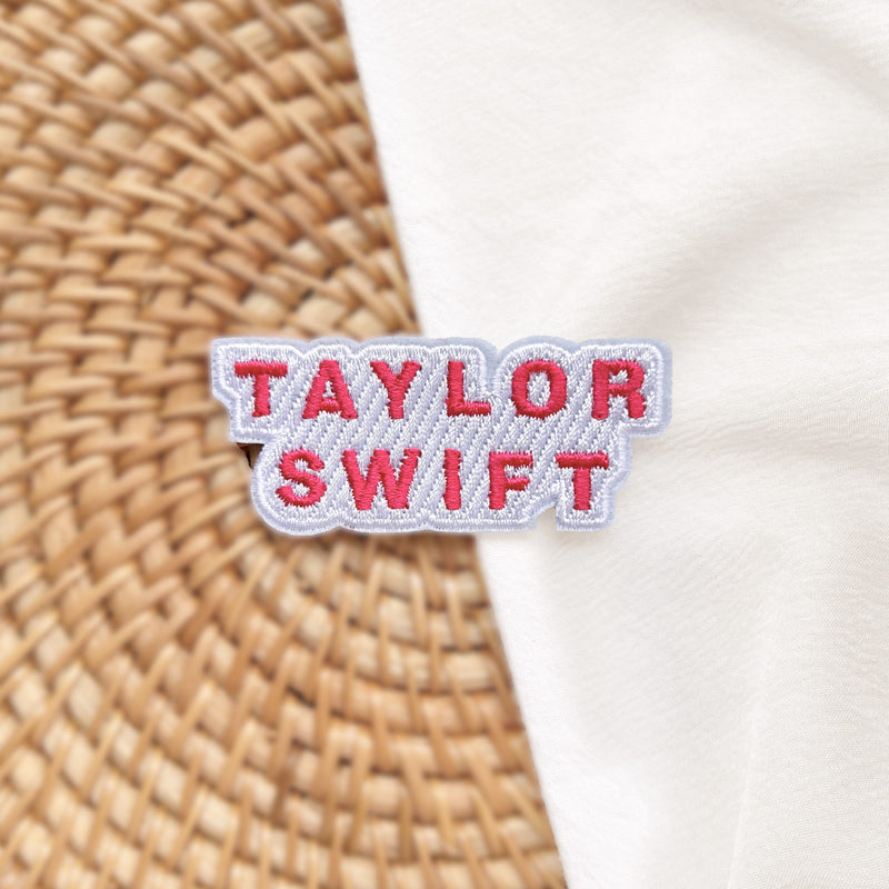 Pink TS Embroidery Patch