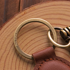 Leather Fuck The Patriarchy Keychain