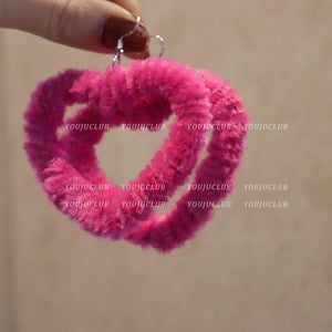Pink Heart Shaped Earrings