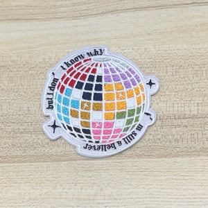 Mirrorball Inspried Embroidery Patch