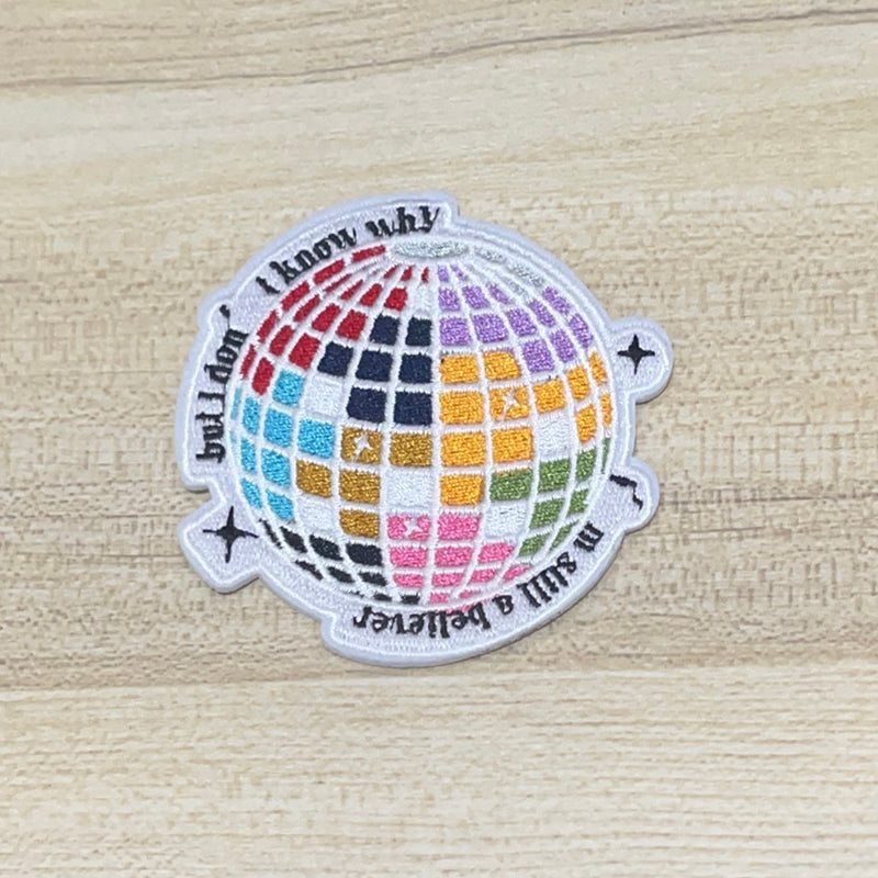 Mirrorball Inspried Embroidery Patch