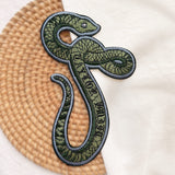 Green Snake Embroidery Patch